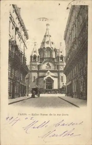 Ak Paris VIIIe Élysée, Russische Kirche Rue Daru