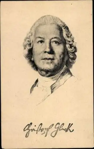 Ak Komponist Christoph Willibald Gluck, Portrait