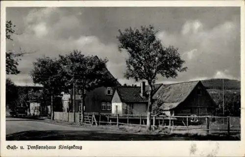 Ak Braunlage im Oberharz, Gast- und Pensionshaus Königskrug