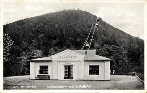 Ak Bad Harzburg am Harz, Burgberg, Schwebebahn, Bergbahn