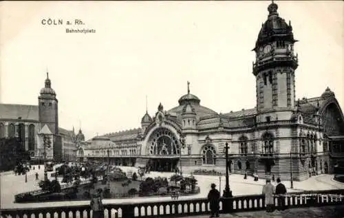 Ak Köln am Rhein, Bahnhofplatz