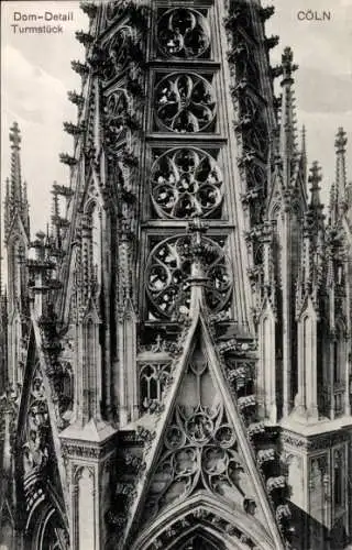 Ak Köln am Rhein, Dom-Detail, Turmstück