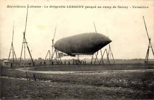 Ak Französisches Militär-Luftschiff Lebaudy, Camp Satory, Versailles