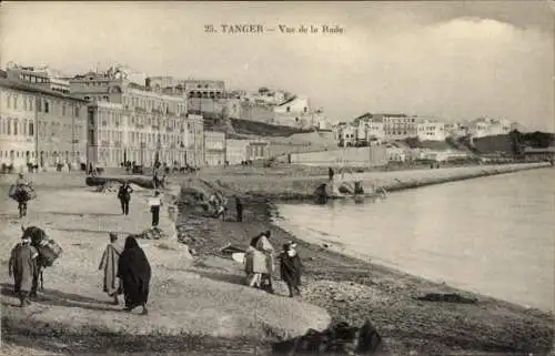 Ak Tanger, Marokko, Blick auf den Hafen