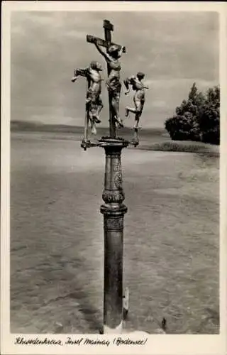 Ak Insel Mainau im Bodensee, Schwedenkreuz