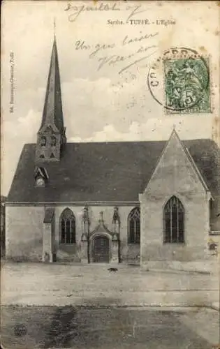 Ak Tuffé Sarthe, Kirche