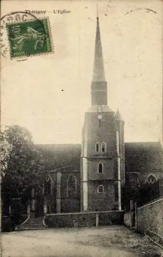 Ak Théligny Sarthe, Kirche