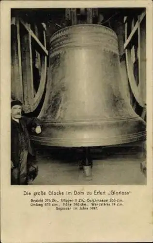 Ak Erfurt, Große Glocke Gloriosa im Dom