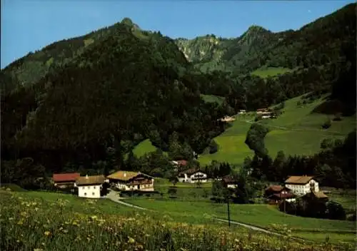 Ak Brand Ruhpolding in Oberbayern, Teilansicht, Nesselauer Schneid