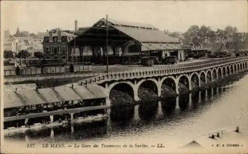 Ak Le Mans Sarthe, Straßenbahnhaltestelle Sarthe