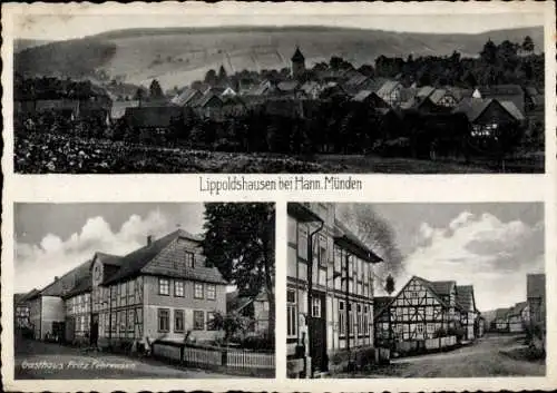 Ak Lippoldshausen Hann. Münden in Niedersachsen, Gesamtansicht, Gasthaus Fritz Fehrensen