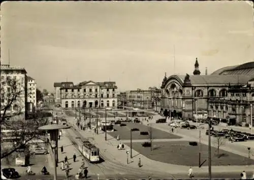 Ak Hansestadt Bremen, Bahnhofplatz, Straßenbahn