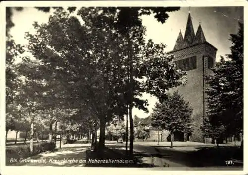 Foto Ak Berlin Wilmersdorf Grunewald, Kreuzkirche, Hohenzollerndamm