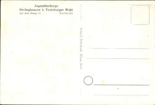 Ak Oerlinghausen in Lippe, Jugendherberge, auf dem Berge 11