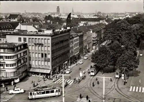 Ak Krefeld am Niederrhein, Ostwall, Tram