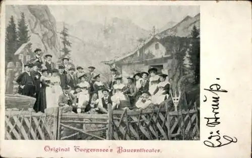 Ak Tegernsee im Kreis Miesbach Oberbayern, Original Tegernseer Bauerntheater