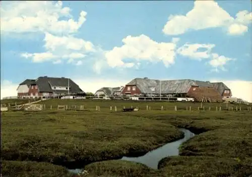 Ak Hallig Langeness Langeneß Nordfriesland, Hunnenswarft