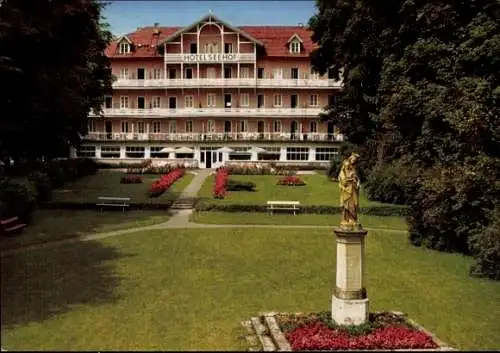 Ak Tutzing am Starnberger See Oberbayern, Hotel Seehof, Statue