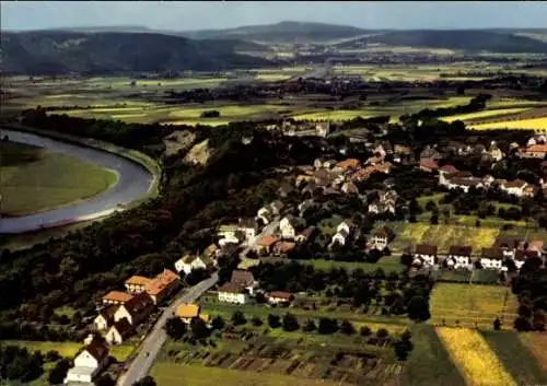 Ak Fürstenberg an der Weser, Gesamtansicht, Luftbild