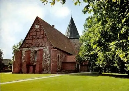 Ak Salzhausen in der Lüneburger Heide, St. Johannis d. T. Kirche