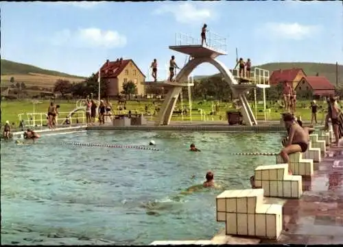 Ak Bodenfelde im Weserbergland, Freibad