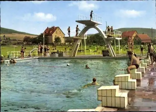 Ak Bodenfelde im Weserbergland, Freibad