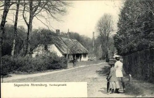 Ak Ahrensburg in Schleswig Holstein, Partie zur Sägemühle im Hamburger Wald
