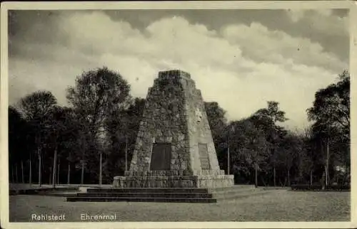 Ak Hamburg Wandsbek Rahlstedt, Ehrenmal