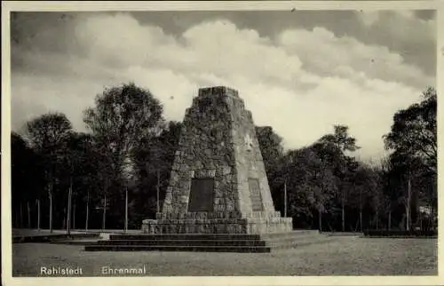 Ak Hamburg Wandsbek Rahlstedt, Ehrenmal