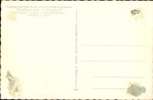 Ak Rohrbach im Thüringer Wald, Gasthaus zum Sorbitzgrund