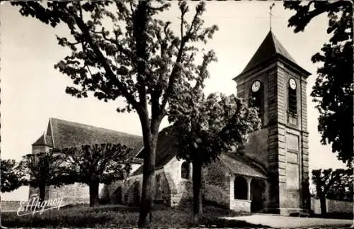 Ak Chailly en Bière Seine et Marne, Seitenansicht Kirche