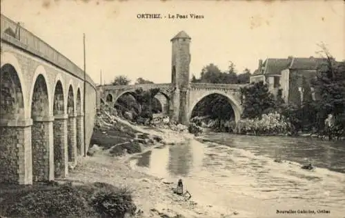 Ak Orthez Pyrénées Atlantiques, Le Pont Vieux