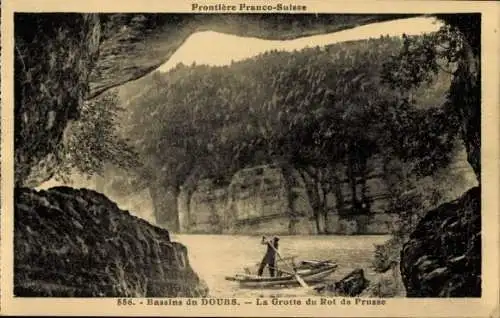 Ak Bassins du Doubs, Die Höhle des Königs von Preußen