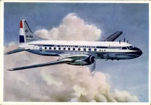Künstler Ak De Vliegende Hollander, KLM Airlines, Convair, Flugzeug, PH TGJ
