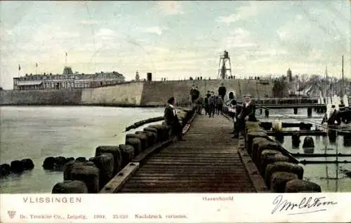 Ak Vlissingen Zeeland Niederlande, Hafenkopf