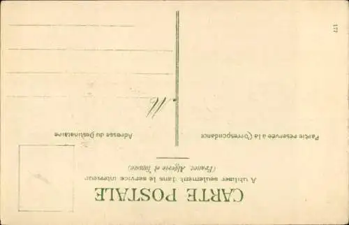 Ak Karikatur von einem französischen Politiker ?, großer Zeigefinger