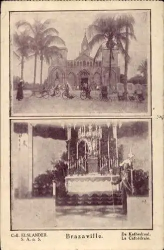 Ak Brazzaville Französisch Kongo, Kathedrale, Altar