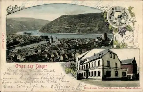 Ak Bingen am Rhein, Panorama, Hotel Pariser Hof