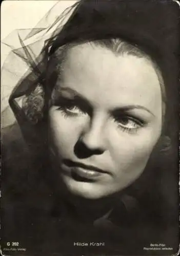 Ak Schauspielerin Hilde Krahl, Portrait