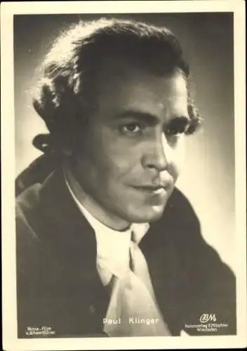 Ak Schauspieler Paul Klinger, Portrait