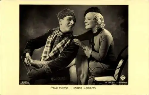 Ak Schauspielerin Marta Eggerth, Schauspieler Paul Kemp, Portrait