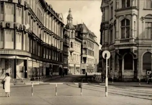 Ak Halle an der Saale, Partie auf der Große Ulrichstraße, Gleise