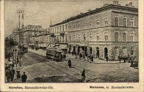 Ak Warszawa Warschau Polen, Marszalkowska-Straße