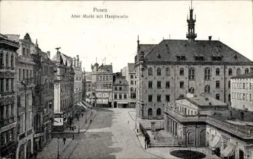 Ak Poznań Posen, Alter Markt, Hauptwache