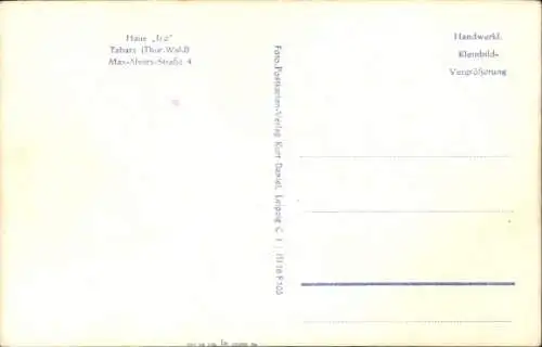 Ak Tabarz im Thüringer Wald, Haus Ise, Max Alvary Straße 4