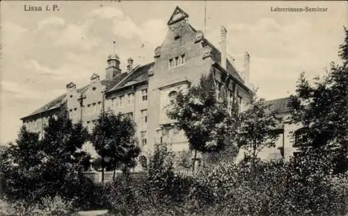 Ak Lissa Leszno Poznań Posen, Lehrerinnen-Seminar