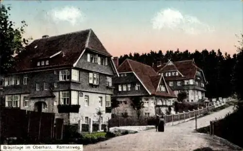 Ak Braunlage im Oberharz, Ramsenweg