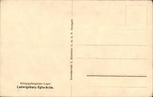 Ak Eglosheim Ludwigsburg in Baden Württemberg, Blick auf Kriegsgefangenenlager