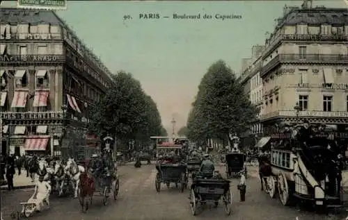 Ak Paris IX, Boulevard des Capucines