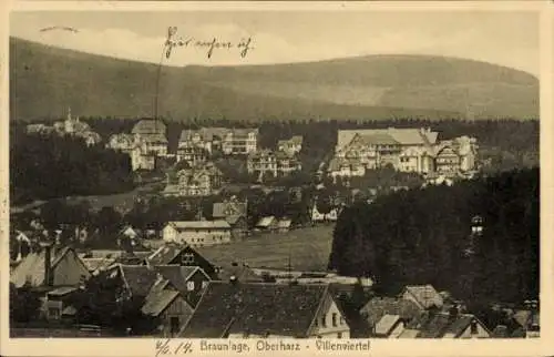 Ak Braunlage im Oberharz, Villenviertel